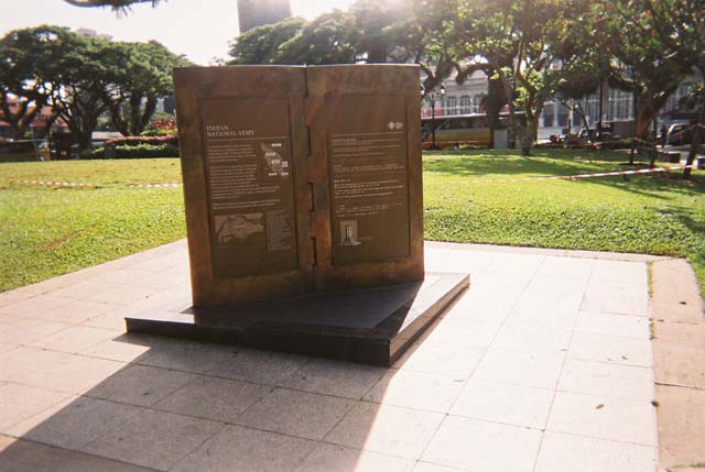Monument built in memory of the Indian National Army in Singapore, built with the financial contribution from the Indian community of Singapore. When queried for reasons behind this photo, Mr AJ* stated that it featured the historical connections and ties Singapore shared with India once and the use of the Tamil language exemplified it.